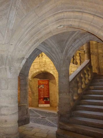 Pezenas,une petite ville du grand sciècle. Escalier de l'Hotel des Barons de Lacoste.